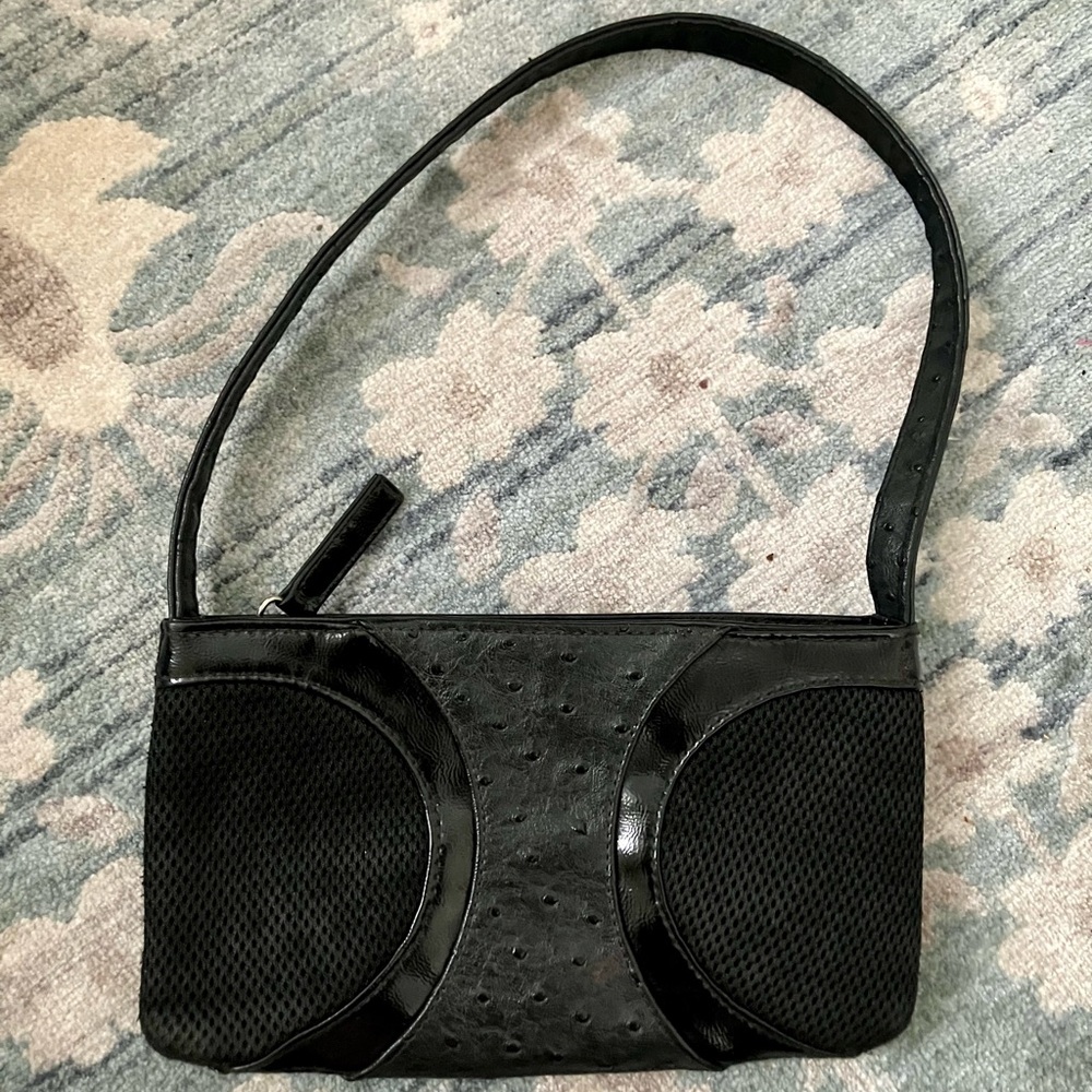 Steve Madden Black Textured Bag